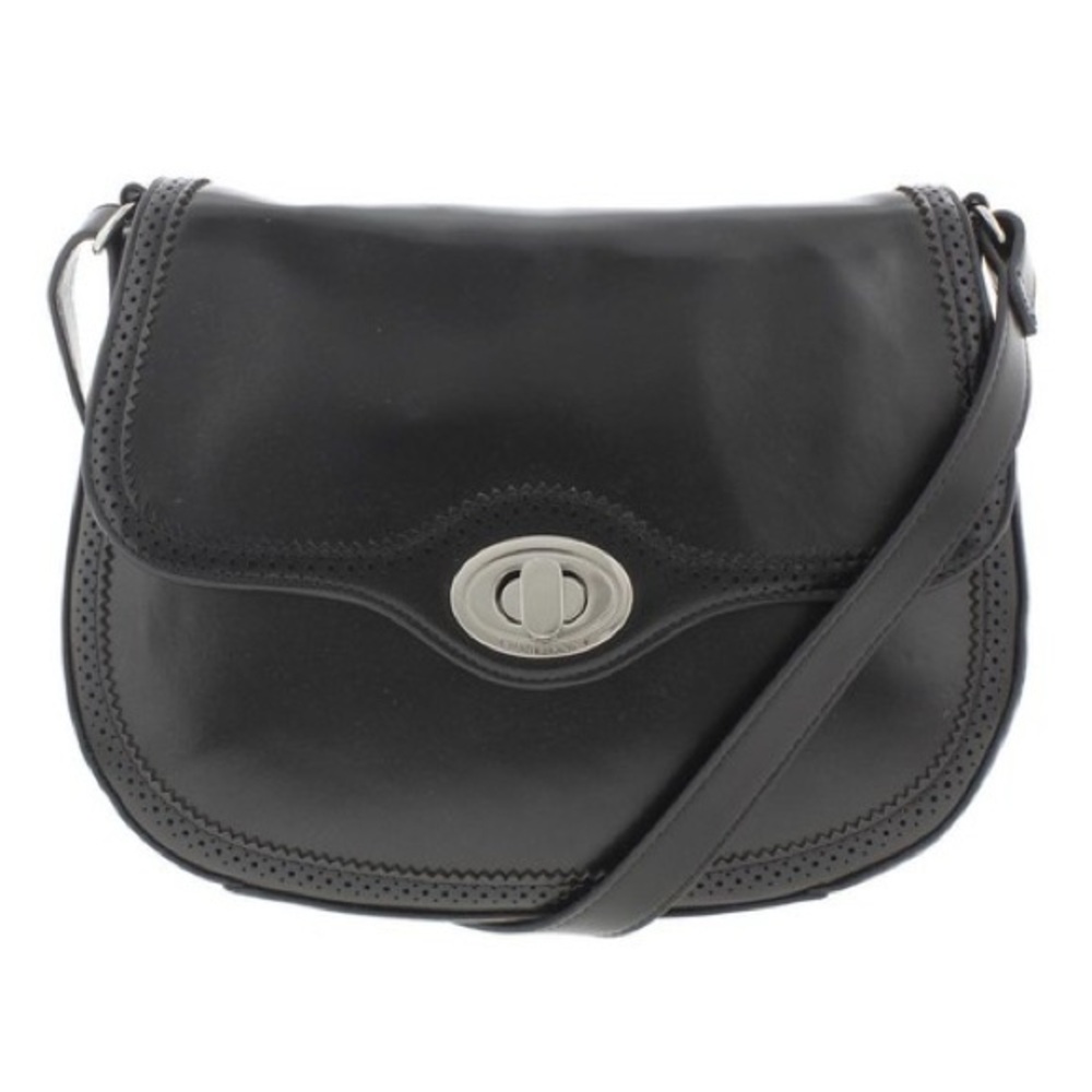 Gianni Bernini Large Black Crossbody Bag